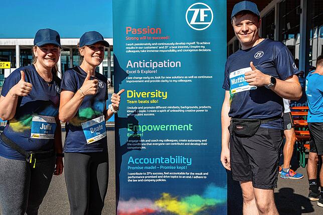 Bild 14: Bilder vom ZF Firmenlauf Start und Zieleinlauf Messegelände