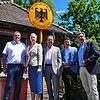 Die Hegauer Bürgermeister (von links) Ralf Baumert (Rielasingen-Worblingen), Andreas Schmid (Öhningen), Vera Schraner (Büsingen), ...
