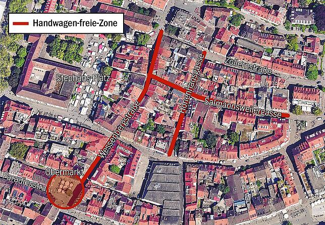 Bild 1: Konstanz: Straßen-Fasnacht ohne Bollerwagen? Das ist die Karren-freie-Zone