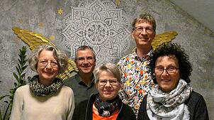Sigrid Wensky (stellvertretende Vorsitzende, v.l.), Ingo Altenburger (Vorsitzender), Evi Jauch (Schriftführerin), Robert Werner ...