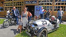 Bei der Pressekonferenz zur Klassikwelt Bodensee war der dreirädrige Threewheeler von Rainer Klink, Geschäftsführer des ...