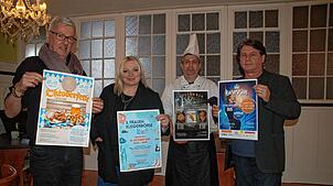Manuel Häusel, Anna Lüscher, Romeo Ion und Kalle Lüber (von links) präsentieren das Programm für das laufende Jahr. Foto: Petra Wunderle