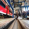 Immer noch wird in der Bahn-Werkstatt der DB Regio in Freiburg gemessen &ndash; hier ein Bild vom Mai 2022. Derzeit fährt die ...