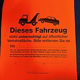 Seit Beginn des Streifendienstes von Ferdi Simsek haben schon einige Autohalter diese Verwarnung an ihren Fahrzeugen vorgefunden.