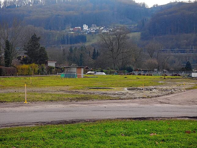 Die unmittelbar angrenzende Ersatzgartenanlage für die Kleingärtner im Gettnauer Boden in Bad Säckingen ist bereits vorbereitet.