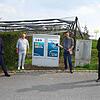 Teledata-Geschäftsführer Armin Walter, Ortsvorsteher Bernd Brielmayer, Bürgermeister Georg Riedmann und Hauptamtsleiter Klaus Schiele ...