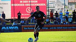 Albert Malaj erzielte das einzige Tor beim so enorm wichtigen 1:0-Erfolg des Türk SV Singen in Göppingen.