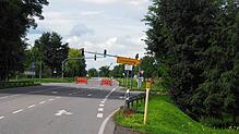 Aufgrund des Slowup wird unter anderem die B 34, wie hier beim Schulzentrum in Wyhlen, gesperrt.
