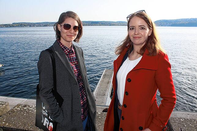 Hatten viele gute Gespräche: Isabel Jordan (links), die ein Sozialunternehmen gegründet hat, und Rechtsanwältin Maren König aus Überlingen.