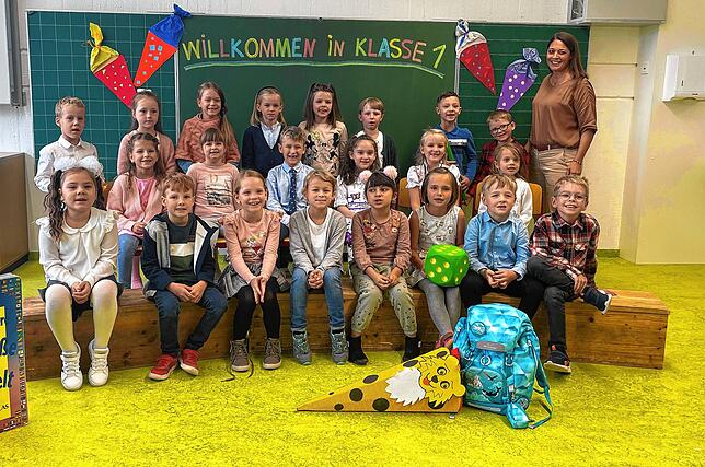 Die Klasse 1c der Grundschule Brigachtal mit Klassenlehrerin Birgit Stadler.