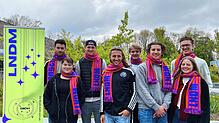 Studenten des Orga-Teams der „Langen Nacht der Musik 2024“ – hinten (von links): Till Burberg, Jonathan Schmidt-Denker, Franz Schmucker, ...
