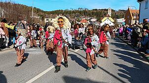 Der Narrenverein Hewenschreck beteiligt sich mit einer großen Gruppe am Umzug in Immendingen.