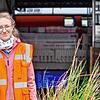 Sie verantwortet die großen Bauvorhaben am Bahnhof: Julia Schneweis ist Projektleiterin bei der Deutschen Bahn. Rechts im Hintergrund zu ...