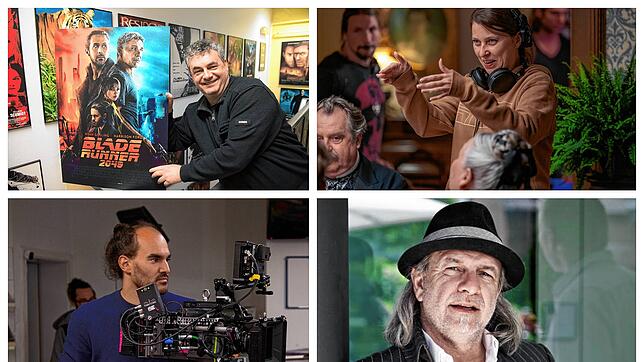 Hollywood-Glanz aus der Region und dem Ländle. Spezialeffektkünstler Gerd Nefzer, Regisseurin Maria Brendle, Schauspieler Michael ...