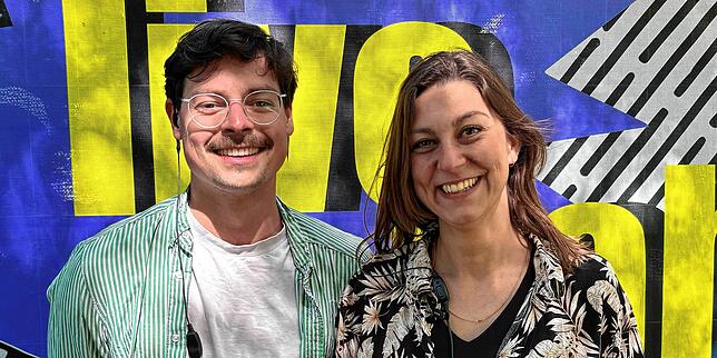 Die Veranstalter des Open See Festivals: Alex Fuchs (technischer Leiter) und Johanna Homburger (zuständig für das Programm) ziehen eine ...