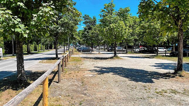Der Parkplatz am Strandbad Hörnle, auf dem es zu der Kollision mit Unfallflucht kam.