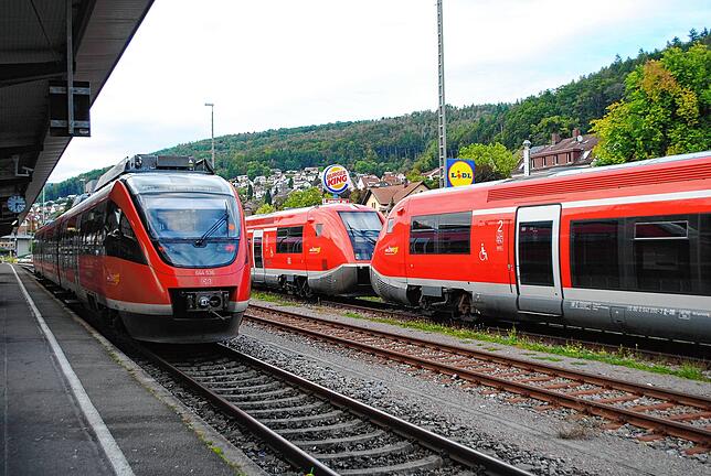 Züge am Bahnhof Waldshut. (Archivbild vom 27. September 2021)