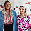 Lisa Burmeister und Elisabeta Qevani (von links) leiten das Migra-Projekt, das Migrantinnen stärken soll.