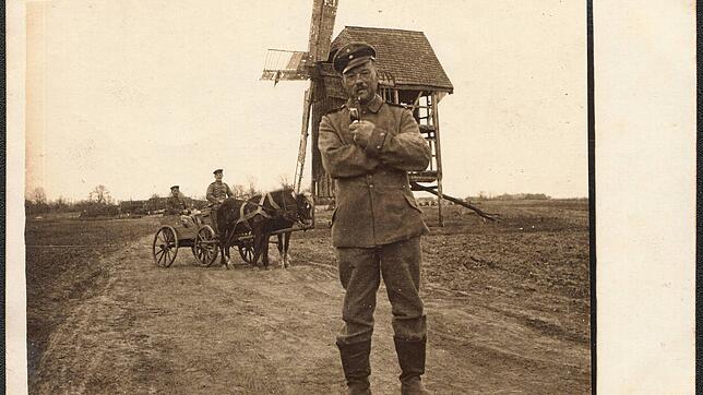 Stadtbaumeister Gustav Köpfler als Soldat in Wolhynien (Nordwest-Ukraine) 1917.