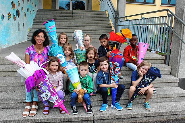 Die Klasse E3 der Wiestorschule wurden von Klassenlehrerin Daniela Ecker begrüßt.