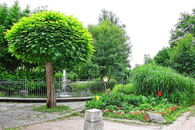 Der Ludingarten in Wehr lädt zum Spazieren und Verweilen ein.