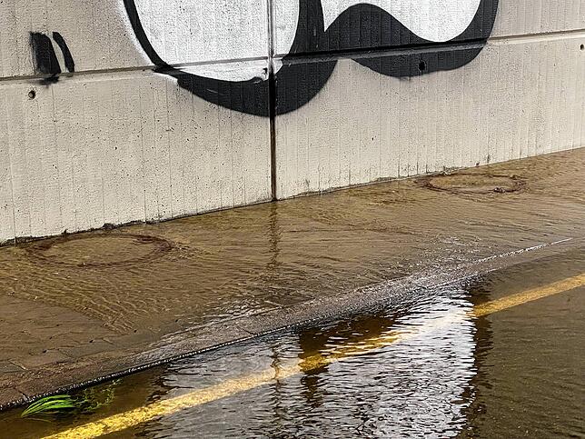 Bild 4: Eindrücke von den Überflutungen durch Starkregen in Radolfzell