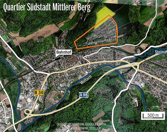 Bild 4: Den Bewohnern des Mittleren Bergs liegt Tiengen zu Füßen