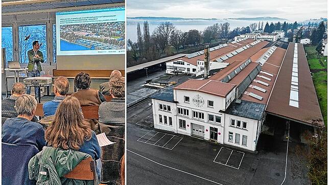 Die ehemaligen Kramer-Werke in Überlingen. Auf dem fast sechs Hektar messenden Gelände direkt am Bodenseeufer soll ein neuer Stadtteil ...
