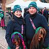 Zunftmeisterin Janine Krupa und ihr Stellvertreter Marcel Granget bei ihrer ersten Hexentaufe.