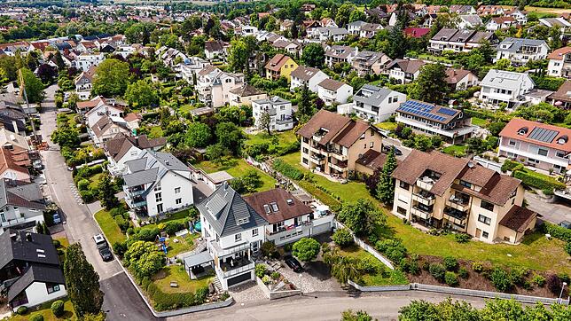 Das Viertel Weinburg von oben: Hier, auf der Mettnau und in der Altstadt findet man besonders viele Ferienwohnungen.