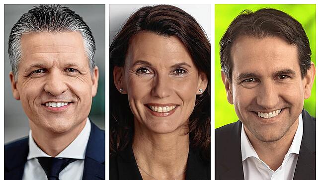 Von links: Thorsten Frei (CDU), Rita Schwarzelühr-Sutter (SPD) und Andreas Jung (CDU) sitzen für die Wahlkreise Schwarzwald-Baar, ...