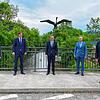 Die Landräte Martin Kistler (Waldshut), Zeno Danner (Konstanz), Sven Hinterseh (Schwarzwald-Baar-Kreis) haben sich mit den Schaffhauser ...