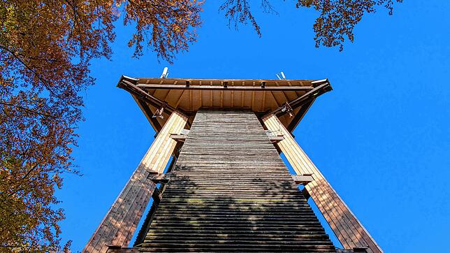 Seit 1979 steht der Vitibuckturm in dieser Form auf dem Tiengener Hausberg. Das Archivbild entstand Ende 2018 nach der jüngsten Sanierung.