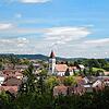 Blick über den Ortskern von Eigeltingen