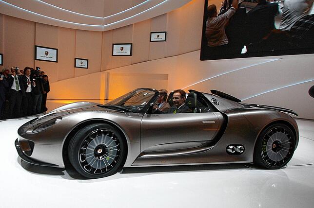 Ein Porsche Spyder beim Genfer Autosalon 2019