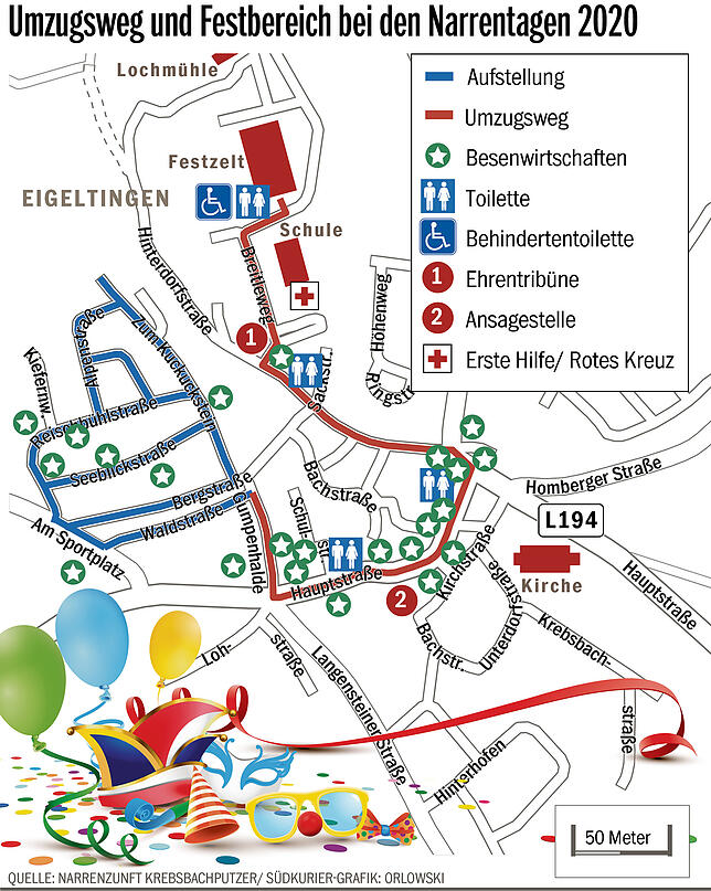 Bild 15: Narrentage 2020: Die Halle bebt beim Partyabend am Festsamstag mit der &bdquo;Froschenkapelle Radolfzell&ldquo; im Festzelt