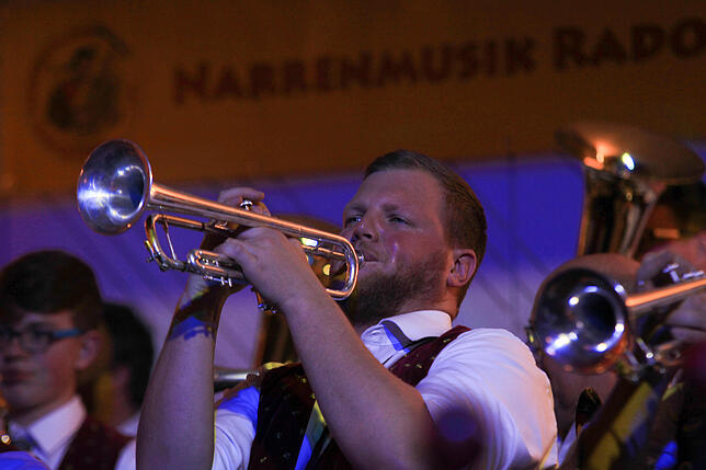 Die Narrenmusik begleitet den Abend im Milchwerk.