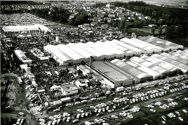 Luftbild der Südwestmesse von 1967. Bild: SMA GmbH