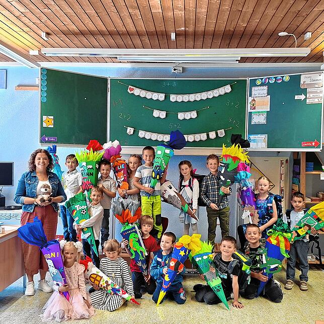 15 Jungen und Mädchen wurden in die erste Klasse der Schlüchttal-Schule Ühlingen eingeschult. Klassenlehrerin ist Nadeschda Schwarz.