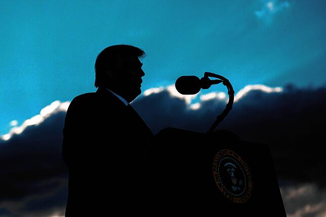 Eine Figur der Finsternis? Donald Trump bei einem Auftritt in Maryland am 20. Januar.
