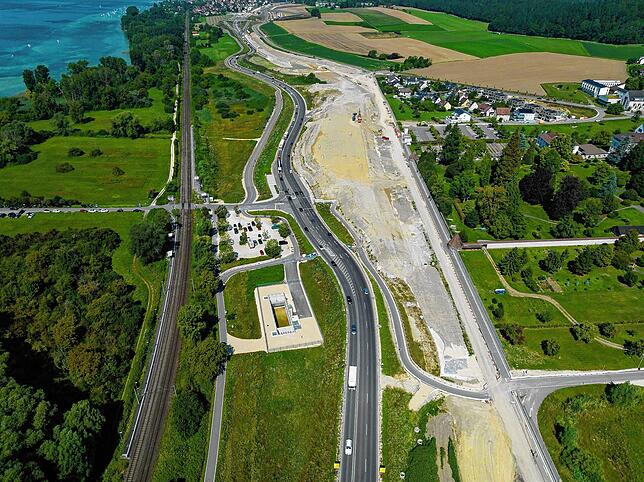 Hier wird der Tunnel Hegne gebaut.