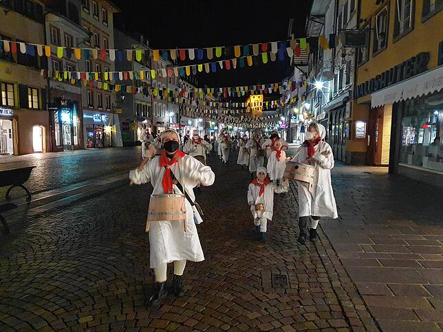 Geltentrommler in der Kaiserstraße.