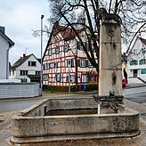 Der alte Brunnen in der Mitte Wollmatingens. Das einstige Dorf wird bald 1300 Jahre alt.