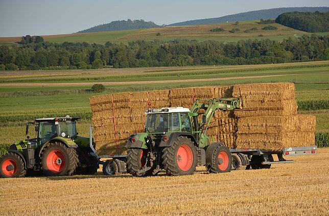Bei schönes Wetter muss es schnell gehen mit dem Einholen der Ernte.