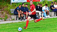 Matchwinner: Nico Maier &ndash; hier im Spiel beim SV Buch &ndash; erzielte beide Tore zum 2:0-Sieg des FC Hochrhein gegen den ...