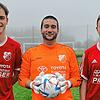 Neu beim SV Eggingen: In der Rückrunde spielen Lindmir Alimi, Selman Müller und Jonas Lampert (von links) für den Aufsteiger der ...