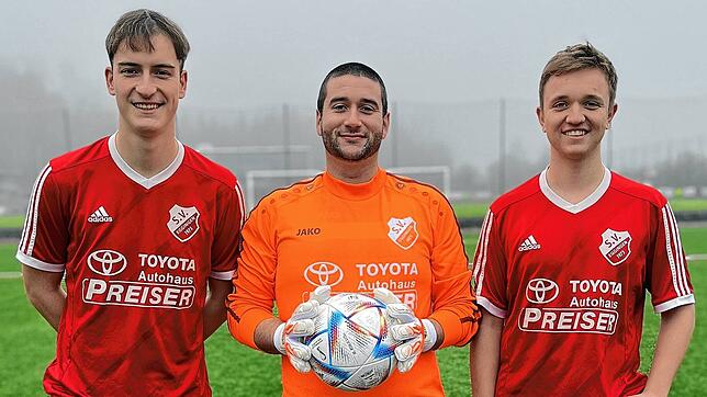 Neu beim SV Eggingen: In der Rückrunde spielen Lindmir Alimi, Selman Müller und Jonas Lampert (von links) für den Aufsteiger der ...
