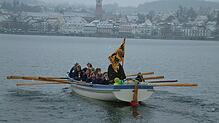 Bei der Küchlinfahrt 2009 machten die Narrenräte bei eisigem Schneetreiben die Erfahrung, dass so eine Ruderpartie durchaus eine ...