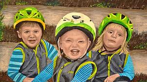 Fotorealistisch, ausdrucksstark und einfach nur zum herzlichen Lachen sind diese drei Kinder. Foto: Ralph Fautz
