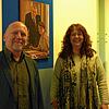 Die Geschäftsführer der Markdorfer Schaudt GmbH, Armin Steinmetz und Barbara Härle. Im Hintergrund sind auf einem Bild die Firmengründer ...